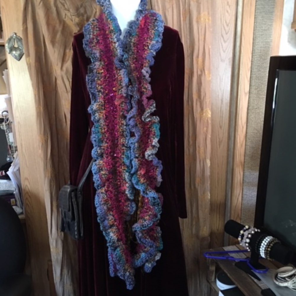 VINTAGE BOHO KNIT SCARF - Picture 2 of 5